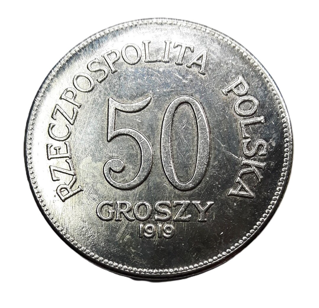 1919 Poland 50 Groszy - Copy of Coin - Etsy