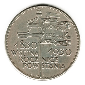 1930 Poland 5 Zlotych - copy of coin