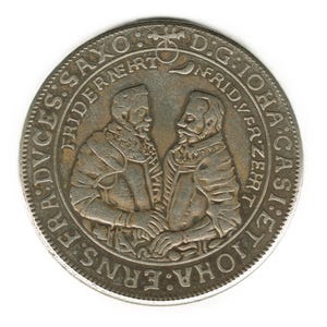 1612 Niemcy Państwa - Księstwo Saksonii-Coburga-Eisenach Talar - Jan Kazimierz i Jan Ernest II - kopia monety