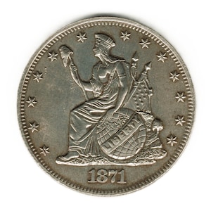 1871 Indian Headdress Type 2 US Half Dollar Pattern - copy of coin