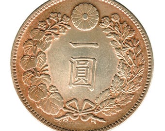 Gold Plated Coin, Japan 20 Yen- Meiji 1880 Replica Great Japan 1
