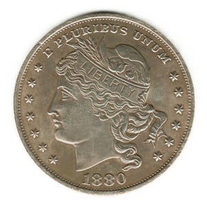 1880 Goloid Metric US Dollar 100 Cents Pattern - copy of coin