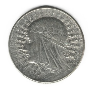 1933 Poland 5 zlotych - Queen Jadwiga SILVER coin