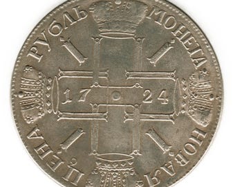 【真作保証】1719年 ロシア帝国 ピョートル大帝 ルーブル銀貨 XF il_340x270.7585519748_9x7u.jpg