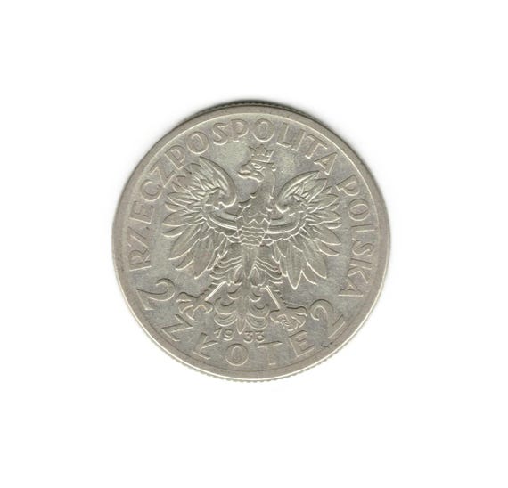 1933年 ポーランド 2ズウォテ - ヤドヴィガ女王 銀貨 - Etsy 日本