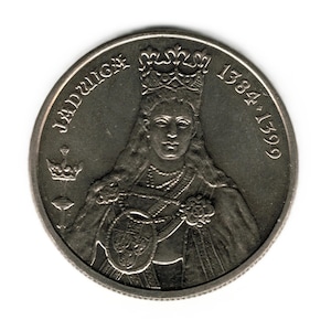 1988 Polonia 100 Zlotych - Moneda Jadwiga Rey de Polonia