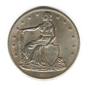 1859 Liberty zittende Amerikaanse halve dollar - kopie munt