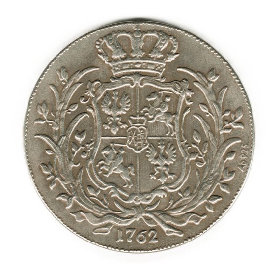 1762 Poland Thaler - Frederick Augustus III - Copy of Coin - Etsy