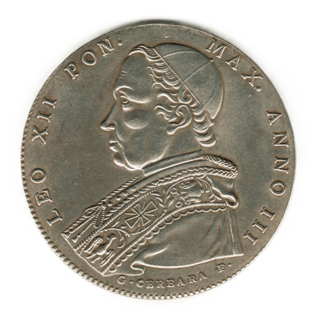 1825 B 教皇領 - バチカン ローマ スクード - レオ12世 - コインの複製