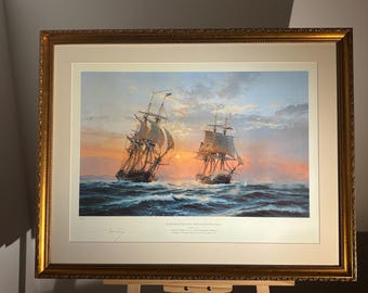 Hornblower and the Indefatigable by Robert Taylor – Limited Edition Print 144/650, Signed & Framed
