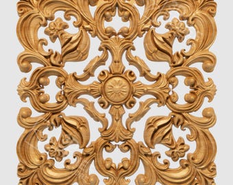 Ornament STL Relief – CNC Carving Scrollwork Design, Decorative Floral 3D Model