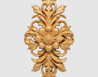 Blomrelief 3D-modell STL-fil: Dekorativ CNC-träsnideri (digital nedladdning)