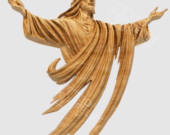 Jesus Rising Relief STL for CNC