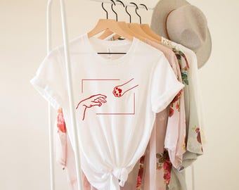 Cat Mom Shirt, Creation Of Hand, Funny Cat Shirt, Cat Lover Gift For Women, Gifts For Cat Lovers, Minimalist Shirt, Adam Creation Shirt, Cat