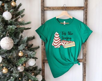 Christmas Cake Shirt,Tis The Season Christmas Shirt,Christmas Tree Shirt,Christmas Party Tee,Christmas Holiday Shirt,Baking Team Christmas