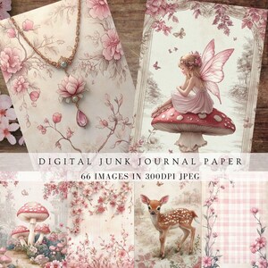 Album ze zdjęciami i strony dziennika ze zdjęciami w kolorze różowych róż, strony wypełniające w stylu shabby chic, orientalne, botaniczne, ze zwierzętami, kwiaty, cyfrowy papier do druku z efemerydami