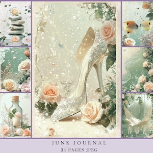 Papel de preenchimento para scrapbook de pérolas e oceano vintage, página de preenchimento para convite de chá de bebê, festa de aniversário de casamento, cartão postal