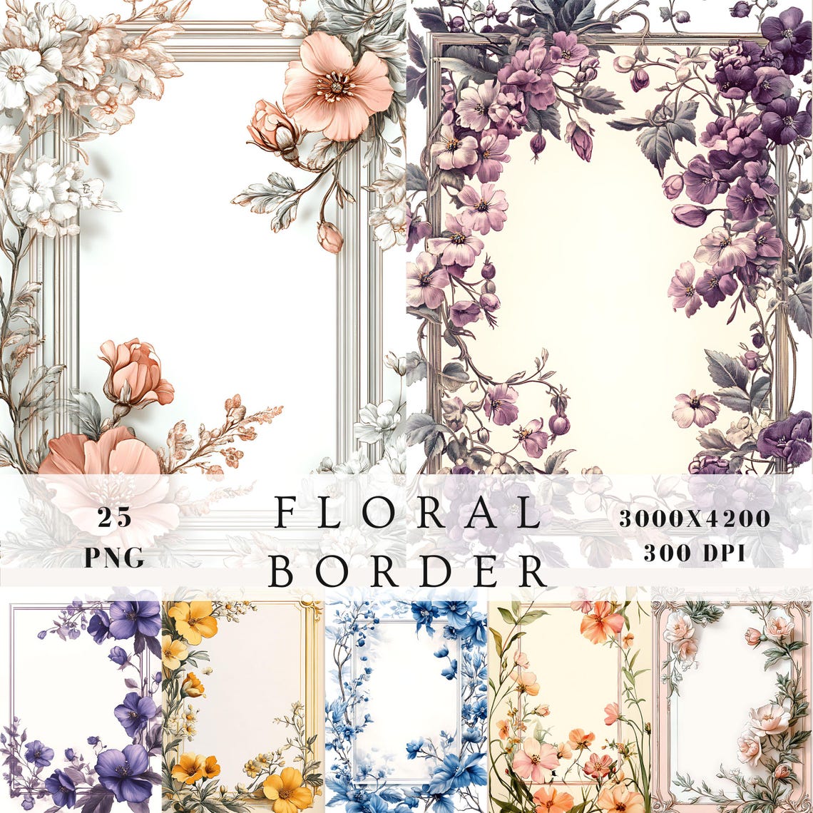 Watercolor Floral Backdrop, Digital Invitation Background, Wedding ...