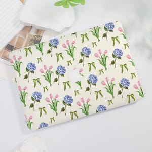 Blue Flowers Hard MacBook Case for Air 15 14 13 11, MacBook Pro 16 15 14 13, Hard Protect Shell for Macbook Retina 15 13 12, Case 2021 2023