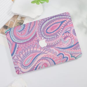 Purple Bend Line Hard MacBook Case for Air 15 14 13 11, MacBook Pro 16 15 14 13, Hard Protect Shell for Macbook Ret 15 13 12, Case 2021 2023