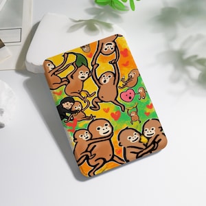 Cute Monkeys Kindle case For Colorsoft Kindle 8/10/11/12th Paperwhite 10th 11th 12th 6&quot; 6.8&quot; 7&quot; inch Basic Case, KPW6 Personalized
