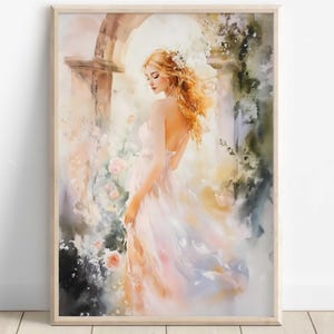 Aphrodite Wall Art, Greek Goddess of Beauty Print, Divine Feminine Decor, Ancient Greece-Inspired Painting, Greek Mythology Poster