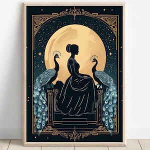 Hera Wall Art, Greek Goddess of Marriage and Queenship, Mythology Inspired Print, Divine Feminine Decor, Greek Mythology Poster