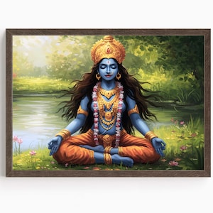 Kali, Goddess Kali, Kali Maa, Hindu Goddess Kali, kali Art, Kali Mata, Hindu Goddess Wall Art, Goddess, Hindu God, Digital Print of Kali
