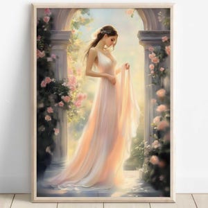 Aphrodite Wall Art, Greek Goddess of Beauty Print, Divine Feminine Decor, Ancient Greece-Inspired Painting, Greek Mythology Poster