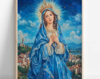 Christian Art, Mother Mary, Mary Mother of Jesus, Modern Christian Painting, Modern Christian Art, Jesus Christ Painting