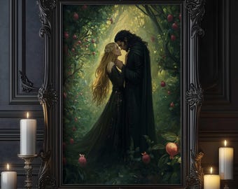 Hades & Persephone Wall Art, God of the underworld and the dead, Greek gods poster, Greek god decor, Greek gods wall art,Greek god Hades art
