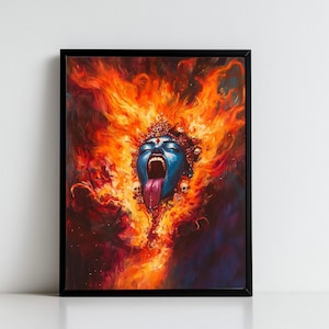 Kali, Goddess Kali, Kali Maa, Hindu Goddess Kali, kali Art, Kali Mata, Hindu Goddess Wall Art, Goddess, Hindu God, Digital Print of Kali