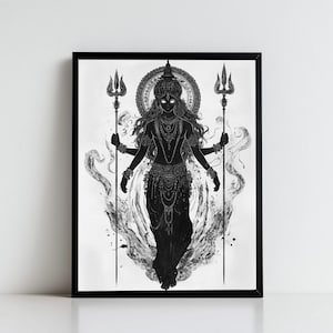 Kali, Goddess Kali, Kali Maa, Hindu Goddess Kali, kali Art, Kali Mata, Hindu Goddess Wall Art, Goddess, Hindu God, Digital Print of Kali