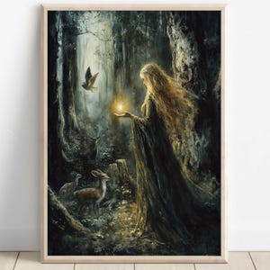 Sif Wall Art, Norse Mythology Decor, Viking Goddess Artwork, Goddess of Fertility, Nordic Wall Art, Sif with Golden Hair, Norse Home Decor