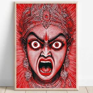Kali, Goddess Kali, Kali Maa, Hindu Goddess Kali, kali Art, Kali Mata, Hindu Goddess Wall Art, Goddess, Hindu God, Digital Print of Kali