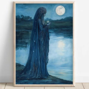 Egyptian Goddess Nephthys Print, Nephthys Goddess Wall Art, Ancient Egyptian Mythology Decor, Protective Goddess Artwork, Egyptian Art Print