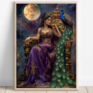 Hera Wall Art, Greek Goddess of Marriage and Queenship, Mythology Inspired Print, Divine Feminine Decor, Greek Mythology Poster
