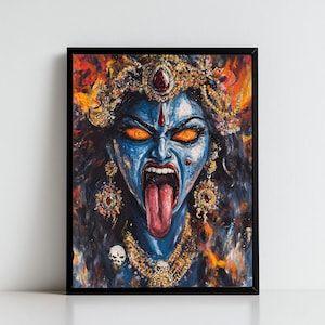 Kali, Goddess Kali, Kali Maa, Hindu Goddess Kali, kali Art, Kali Mata, Hindu Goddess Wall Art, Goddess, Hindu God, Digital Print of Kali
