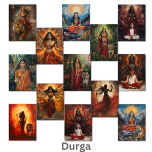 140 Hindu Gods Paintings Digital Pack Vol 1, Lakshmi, Saraswati, Krishna, Shiv, Kali, Hanuman, Ram, Vishnu, Durga, Brahma, Instant download image 5