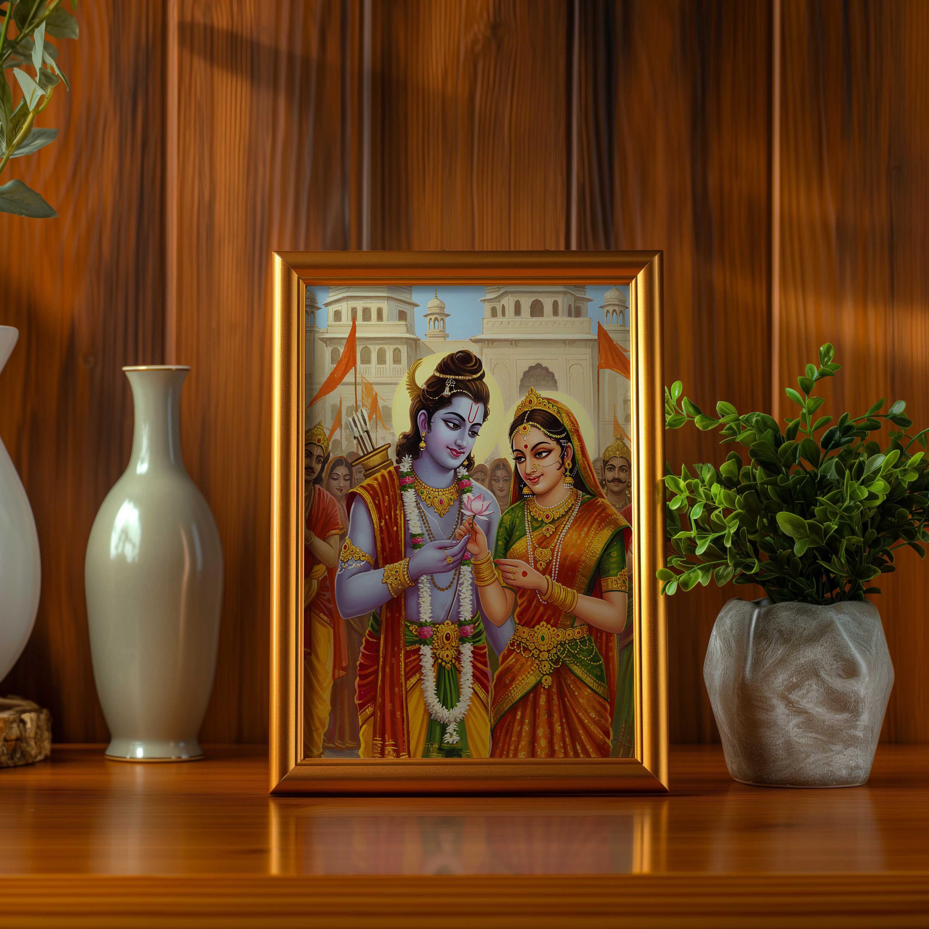 Ram and Sita, Lord Rama, Hindu God Wall Art, Ram, Rama, Indian God ...