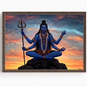 Kali, Goddess Kali, Kali Maa, Hindu Goddess Kali, kali Art, Kali Mata, Hindu Goddess Wall Art, Goddess, Hindu God, Digital Print of Kali
