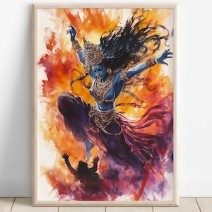 Kali, Goddess Kali, Kali Maa, Hindu Goddess Kali, kali Art, Kali Mata, Hindu Goddess Wall Art, Goddess, Hindu God, Digital Print of Kali