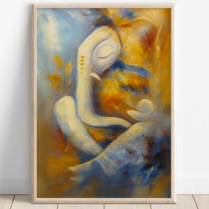 Ganesh Abstract Wall Art, Lord Ganesh, Ganesha, Hindu God Wall Art, Indian God, Poster Print, Canvas, Ganesh Digital Print