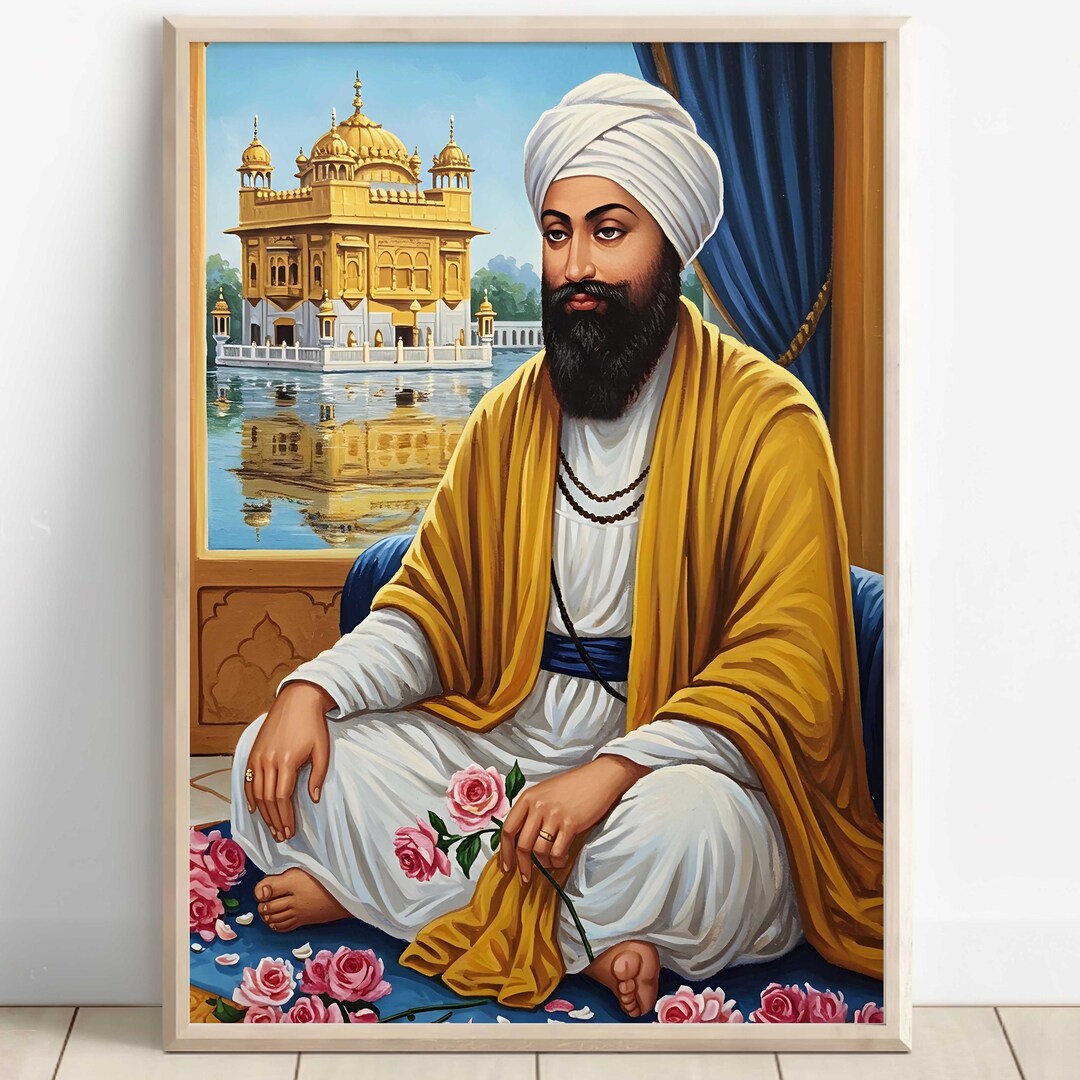 Sikh Art Guru Ram Das Sahib Fourth Sikh Guru From 1574 To 1581 Sikh Art Guru Ram Das Sahib Fourth Sikh Guru From 1574 To 1581