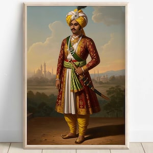 Sikh Art | Maharaja Ranjit Singh | Sher-e-Punjab | First Maharaja of the Sikh Empire | Sikh Art Painting | Print | Canvas