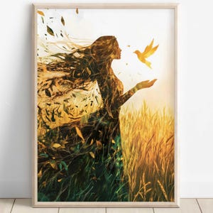 Hestia Wall Art, Greek Goddess of Home and Hearth, Hestia Canvas, Greek Mythology Poster, Divine Feminine Artwork, Hestia Poster