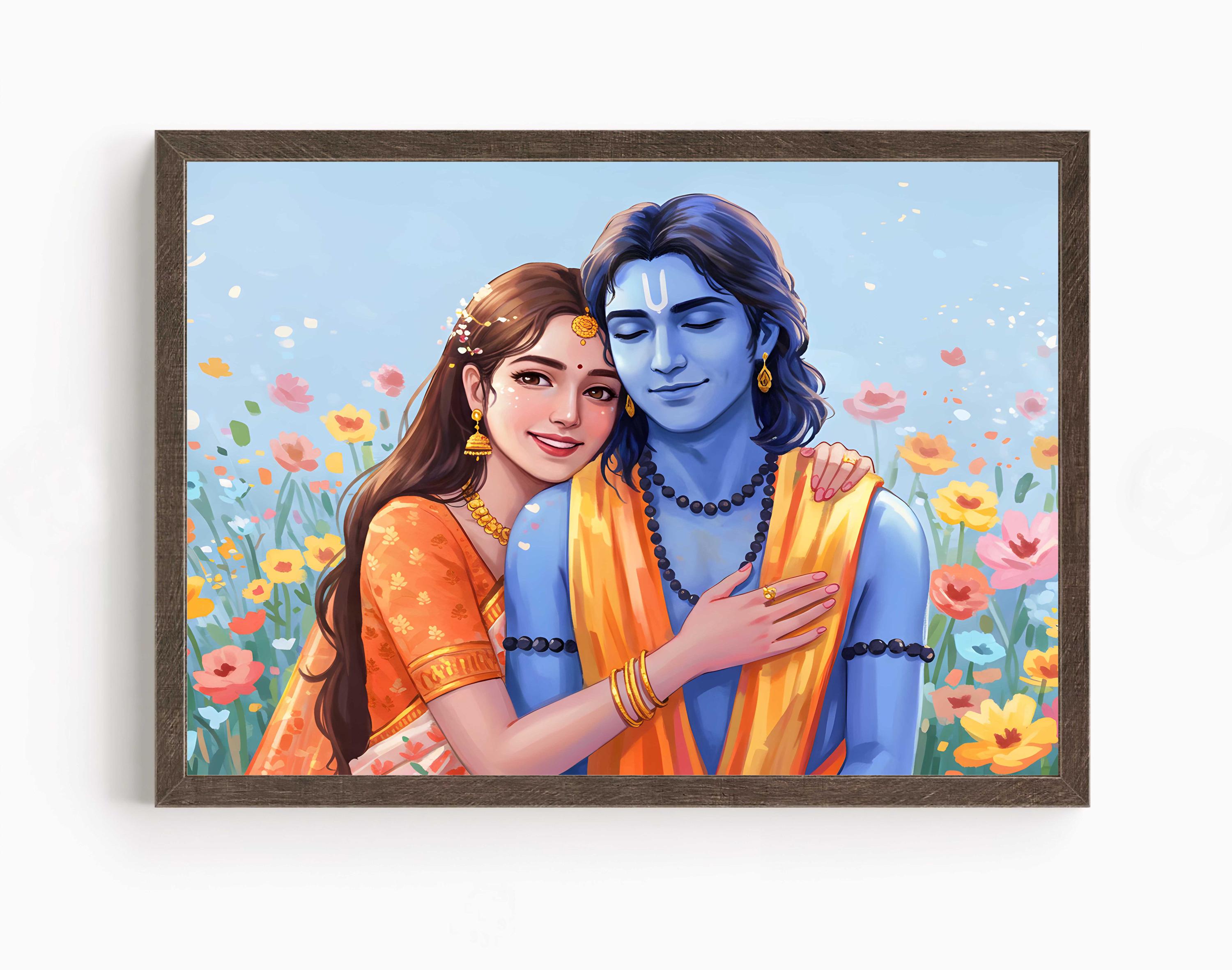 クリシュナアート、クリシュナとラダ、ラダ クリシュナ、クリシュナの