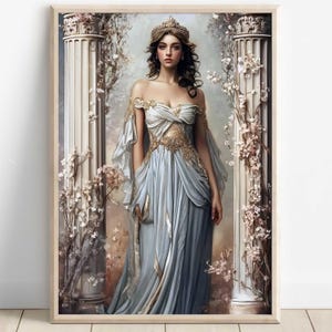 Hera Wall Art, Greek Goddess of Marriage and Queenship, Mythology Inspired Print, Divine Feminine Decor, Greek Mythology Poster