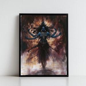 Kali, Goddess Kali, Kali Maa, Hindu Goddess Kali, kali Art, Kali Mata, Hindu Goddess Wall Art, Goddess, Hindu God, Digital Print of Kali