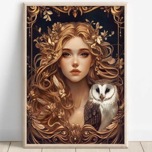 Athena Wall Art, Goddess Athena Canvas, Greek Goddess of the War, Greek Mythology Poster, Ancient Greece Poster, Divine Feminine Decor